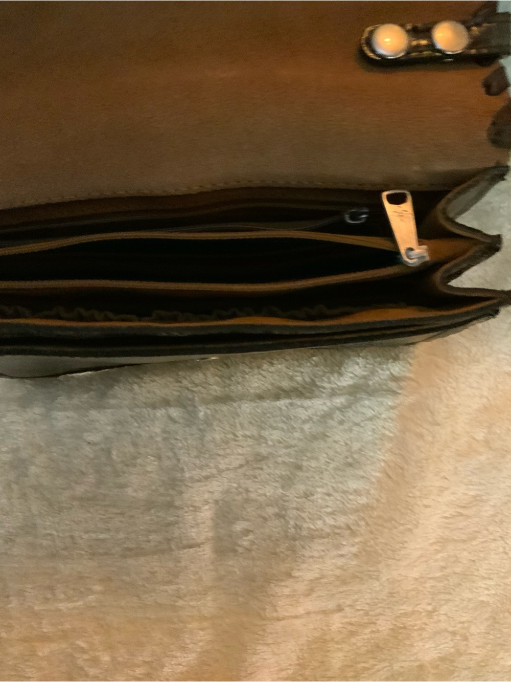 Patricia Nash Handcrafted Tooled Leather Crossbody/Bag in Brown and Turquoise - Picture 5 of 9